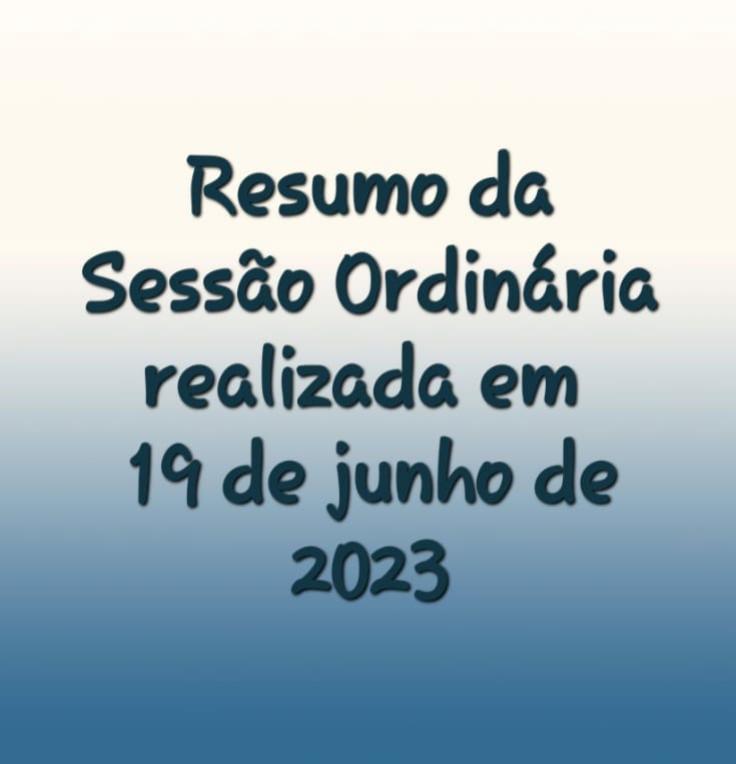 SESSÃO ORDINÁRIA